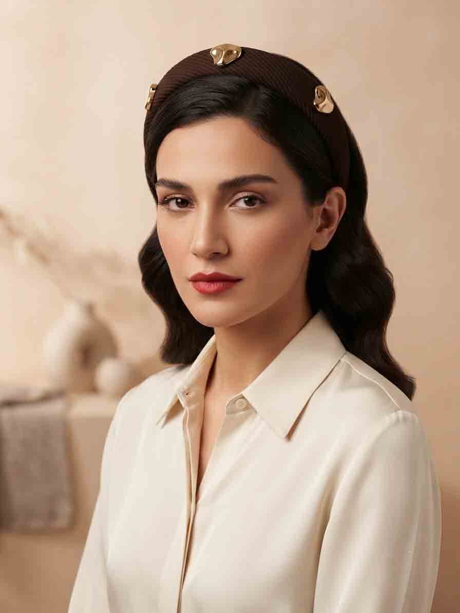 نمای جلو تل کج راه سولیانو مدل ساده در رنگ قهوه ای