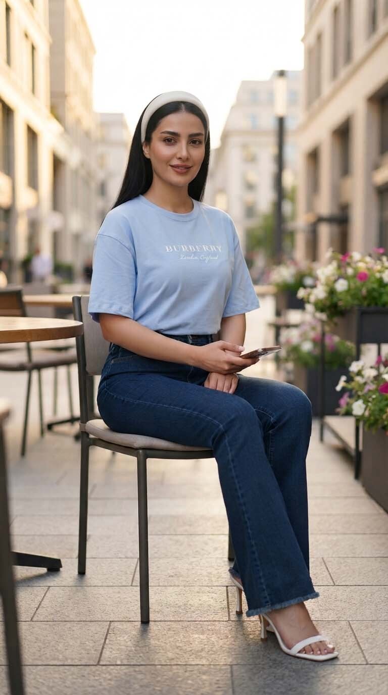  نمای پشت تیشرت اسپرت زنانه مدنا 